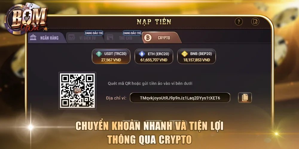 Chuyển khoản nhanh và tiện lợi thông qua Crypto