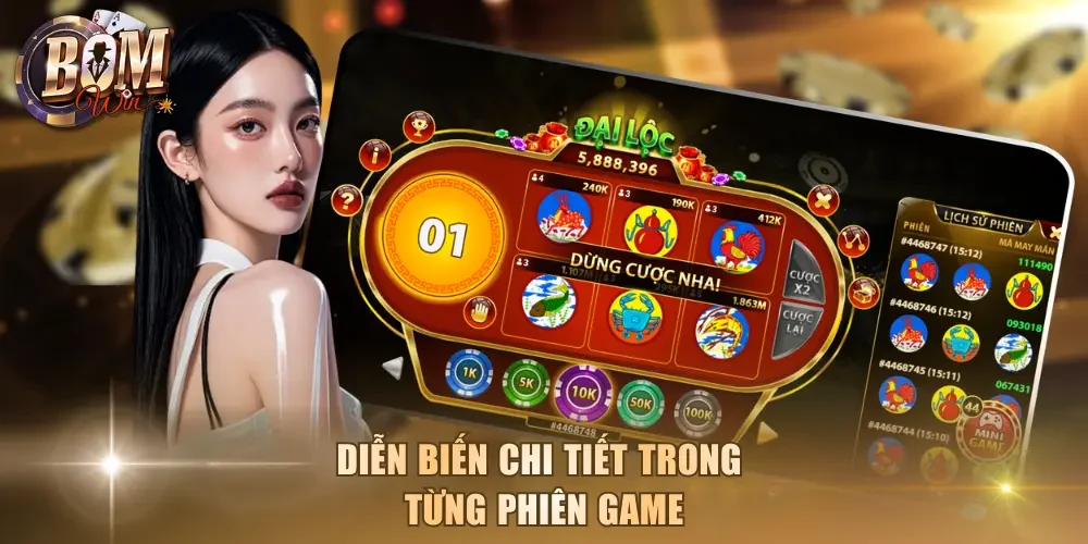 Diễn biến chi tiết trong từng phiên game