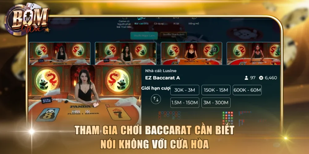 Hãy ưu tiên Banker và Player thay vì Hòa