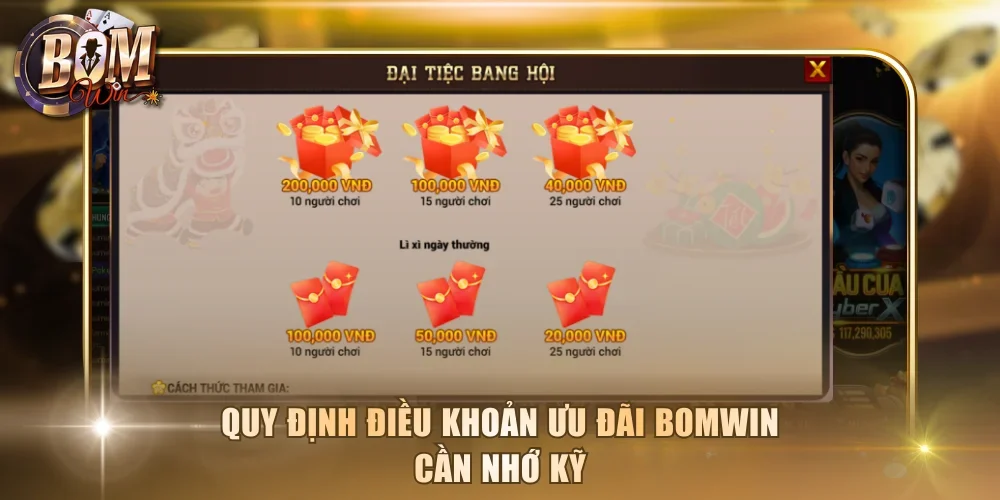 Quy định điều khoản ưu đãi Bomwin cần nhớ kỹ
